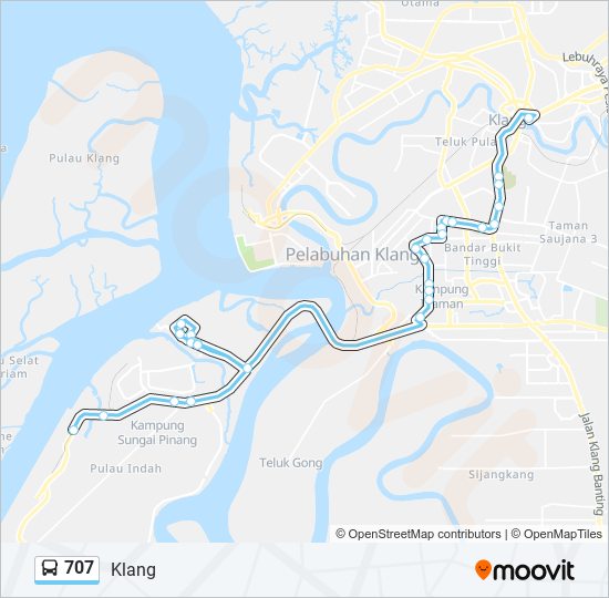 707 Route Schedules, Stops & Maps Klang (Updated)