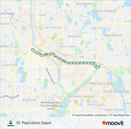 metro green line Route Schedules, Stops & Maps St. PaulUnion Depot