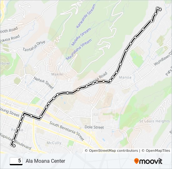 5 Route Schedules, Stops & Maps Ala Moana Center (Updated)