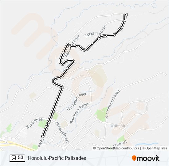 53 Route Schedules, Stops & Maps Honolulu Ala Moana Via Red Hill
