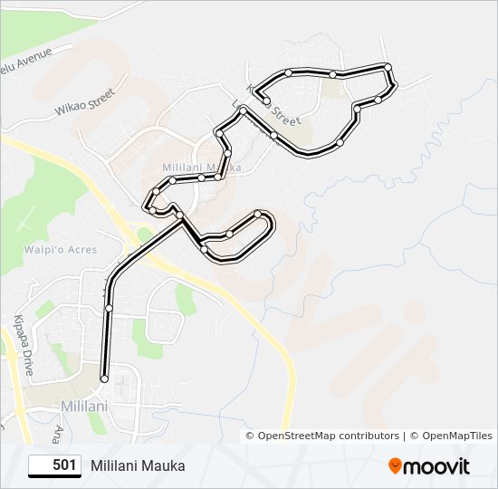 501 Route Schedules, Stops & Maps Mililani Mauka (Updated)