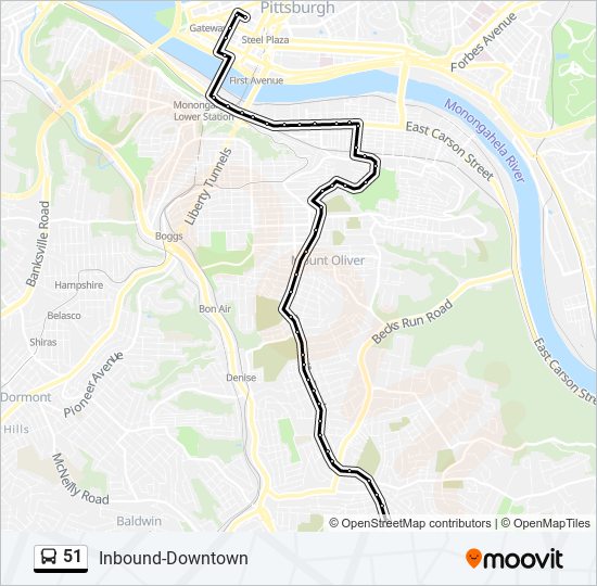 51 Route Schedules, Stops & Maps InboundDowntown (Updated)