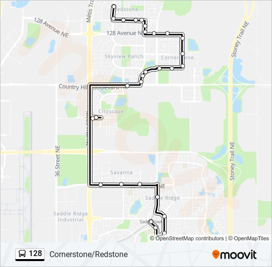 128 Route Schedules, Stops & Maps Cornerstone/Redstone (Updated)