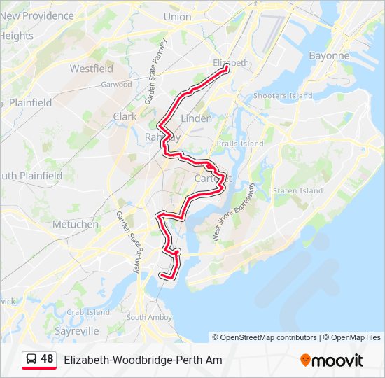 48 Route Schedules, Stops & Maps Perth Amboy Via Carteret (Updated)