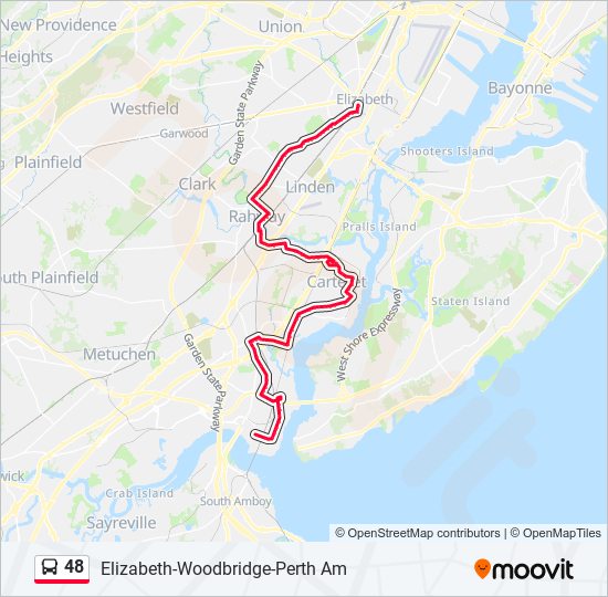 48 Route Schedules, Stops & Maps Perth Amboy Via Carteret (Updated)