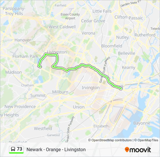 73 Route Schedules, Stops & Maps Livingston Mall (Updated)