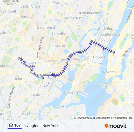 107 Route Schedules, Stops & Maps Irvington S Orange Via Ivy Hill