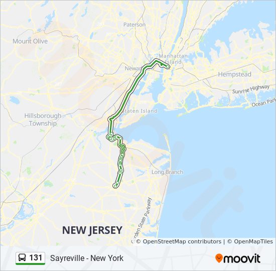131 Route Schedules, Stops & Maps Freehold Ctr Via Sayreville (Updated)