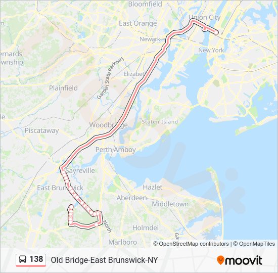 138 Route Schedules, Stops & Maps Old Bridge Monroe Spotswood (Updated)