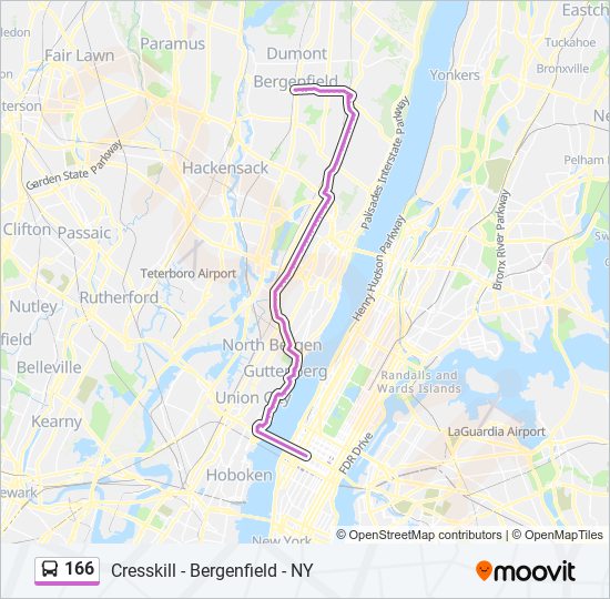 166 Route Schedules, Stops & Maps Bergenfield (Updated)