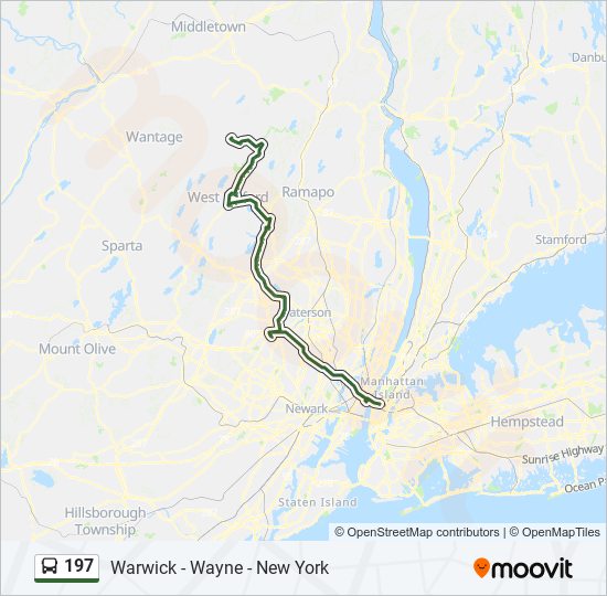 197 Route Schedules, Stops & Maps Warwick Via Willowbrook (Updated)