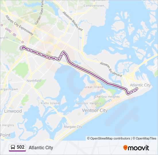 502 Route Schedules, Stops & Maps Atlantic City (Updated)