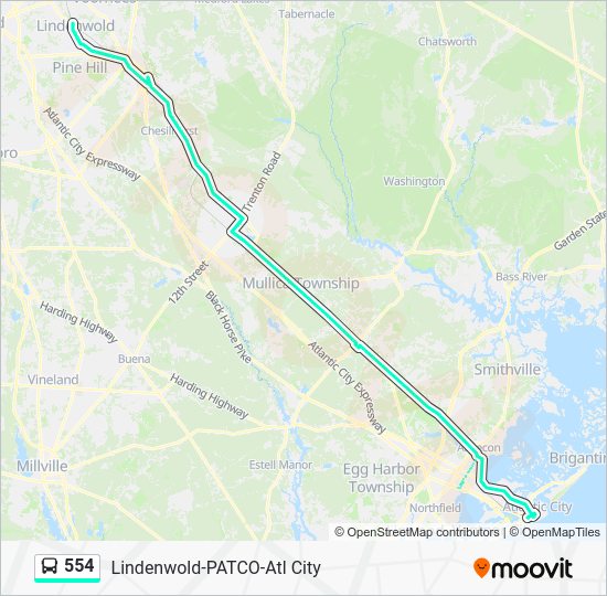 554 Route Schedules, Stops & Maps Lindenwold Patco (Updated)