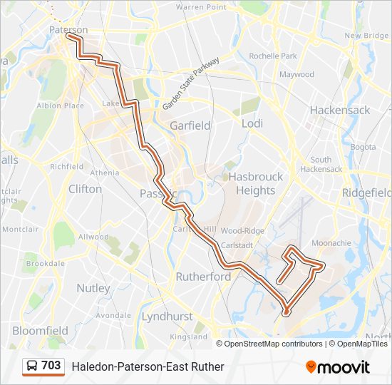 703 Route Schedules, Stops & Maps Carlstadt Gotham Pkwy (Updated)