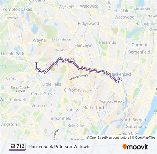 712 Route Schedules, Stops & Maps Totowa Industrial Pk (Updated)