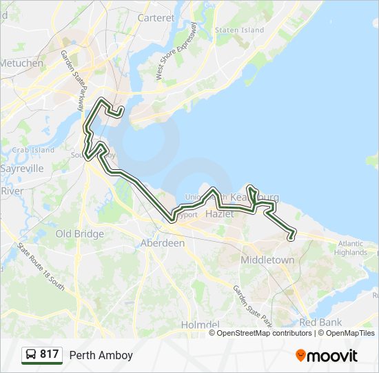 817 Route Schedules, Stops & Maps Perth Amboy (Updated)