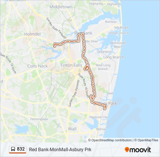 832 Route Schedules, Stops & Maps Asbury Park Transp Ctr (Updated)