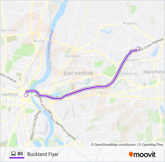 80 Route Schedules, Stops & Maps 80x Buckland FlyerBuckland Hills