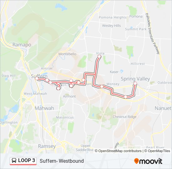 loop 3 Route Schedules, Stops & Maps Suffern Westbound (Updated)