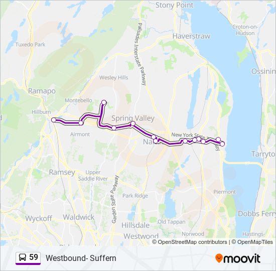 59 Route Schedules, Stops & Maps Westbound Suffern (Updated)