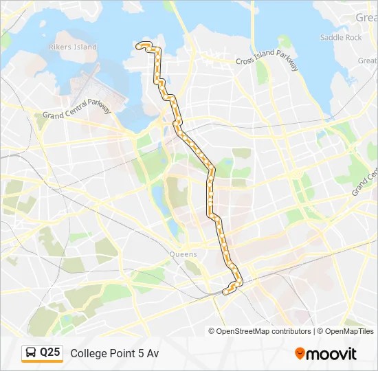 Q25 Route Schedules, Stops & Maps College Point 5 Av (Updated)