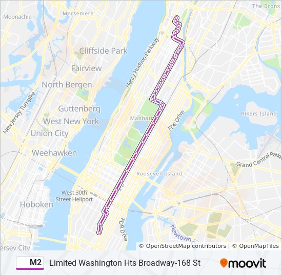 m2 Route Schedules, Stops & Maps Limited Washington Hts Broadway168