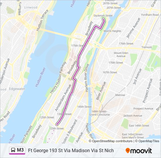 m3 Route Schedules, Stops & Maps Ft 193 St Via Madison Via St