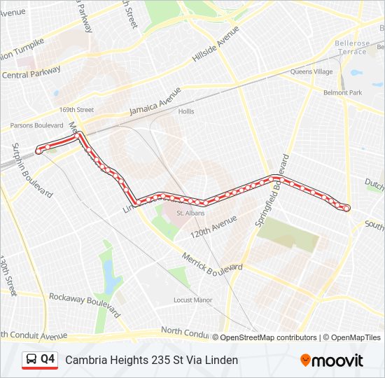 q4 Route Schedules, Stops & Maps Cambria Heights 235 St Via Linden
