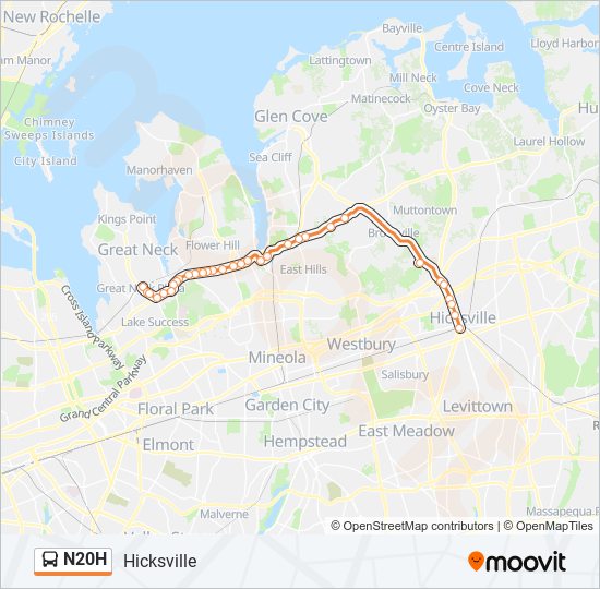n20h Route Schedules, Stops & Maps Hicksville (Updated)