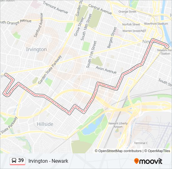 39 Route Schedules, Stops & Maps Irvington (Updated)