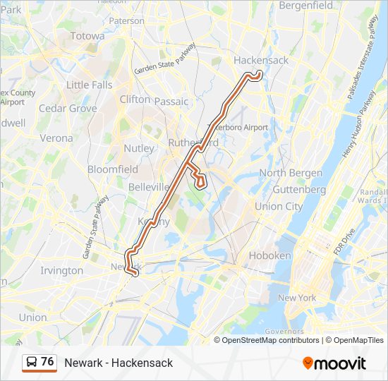 76 Route Schedules, Stops & Maps 76hp Hackensack Via Lyndhurst