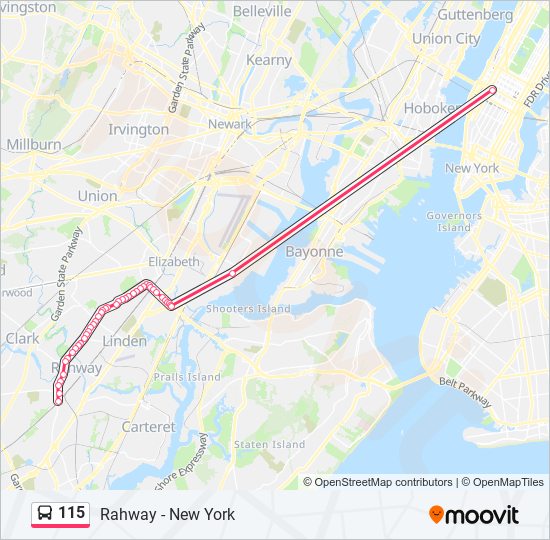 115 Route Schedules, Stops & Maps Avenel Via Jersey Gardens (Updated)