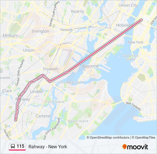 115 Route Schedules, Stops & Maps Avenel (Updated)