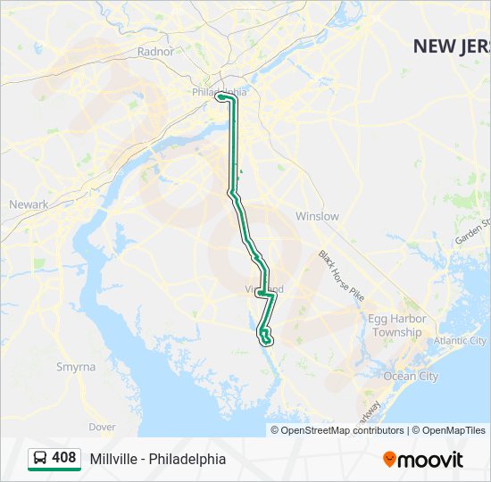 408 Route Schedules, Stops & Maps Millville (Updated)