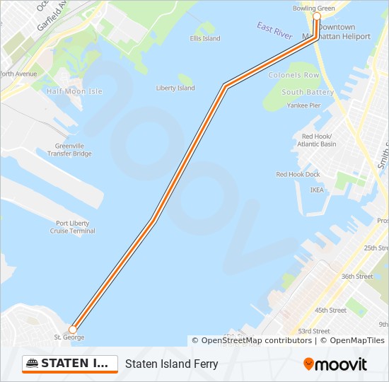 STATEN ISLAND FERRY Route Schedules, Stops & Maps Manhattan
