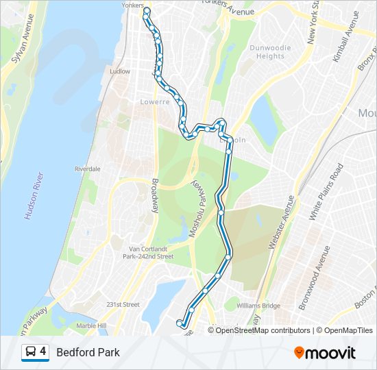 4 Route Schedules, Stops & Maps Bedford Park (Updated)