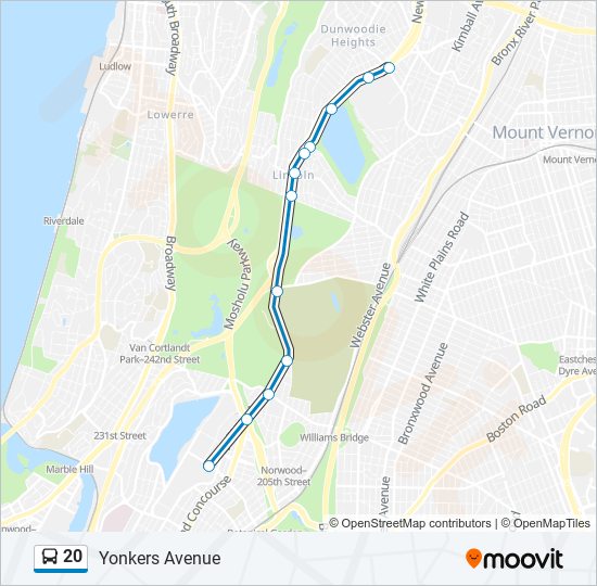 20 Route Schedules, Stops & Maps Yonkers Avenue (Updated)