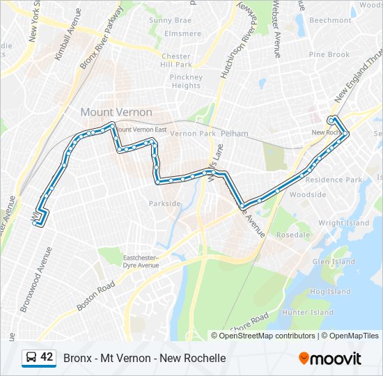 42 Route Schedules, Stops & Maps New Rochelle (Updated)