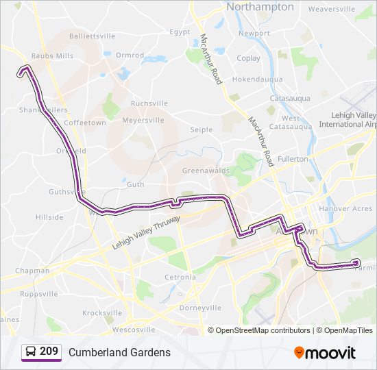 209 Route Schedules, Stops & Maps Cumberland Gardens (Updated)
