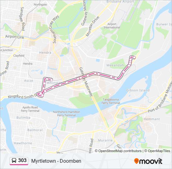 303 Route Schedules, Stops & Maps Pinkenba, Serpentine Rd (Updated)