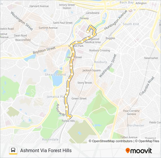 39 Route Schedules, Stops & Maps Ashmont Via Forest Hills (Updated)