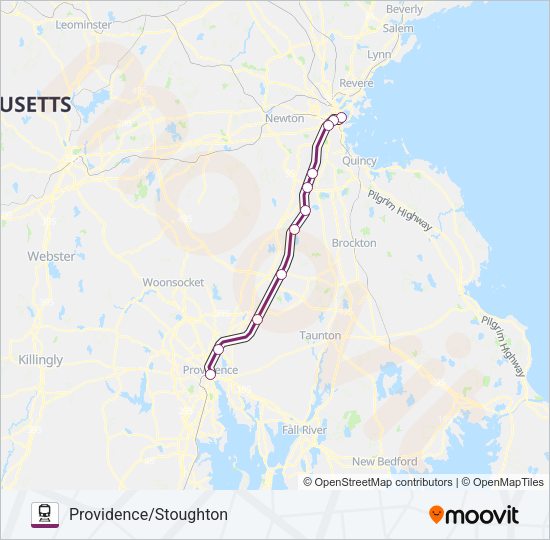 Ruta providencestoughton horarios, paradas y mapas 833 Providence