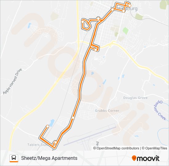 Ruta route 14 horarios, paradas y mapas Sheetz/Mega Apartments