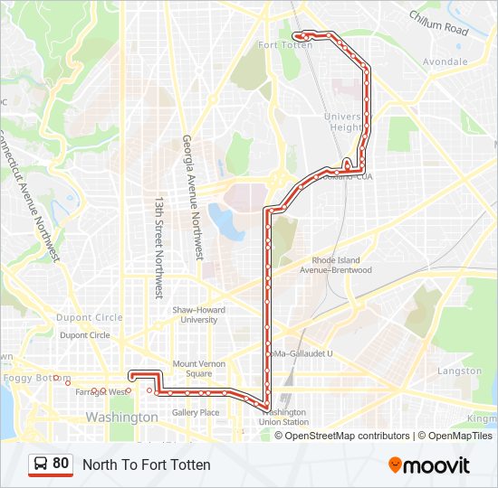 80 Route Schedules, Stops & Maps North To Fort Totten (Updated)