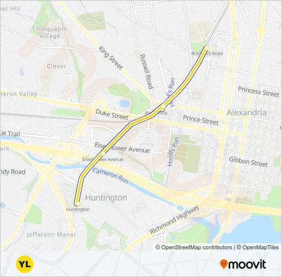 metrorail yellow line Route Schedules, Stops & Maps Huntington (Updated)