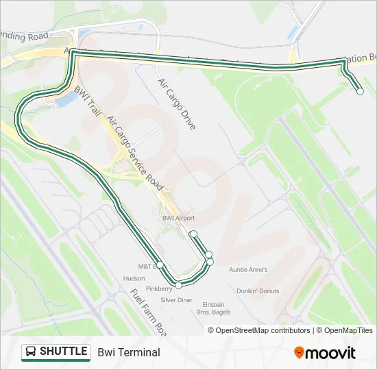 Driving Directions To Bwi Shuttle Route: Schedules, Stops & Maps - Bwi Terminal (Updated)