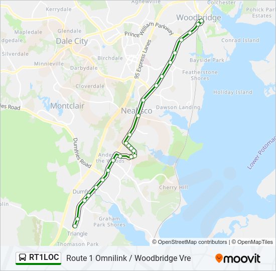 rt1loc Route Schedules, Stops & Maps Route 1 Omnilink / Woodbridge