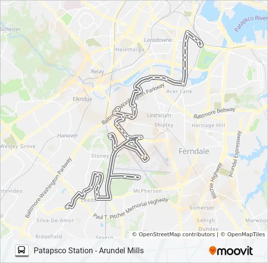 Map Of Arundel Mills 75 Route: Schedules, Stops & Maps - 75 Arundel Mills Shopping Center (Updated)