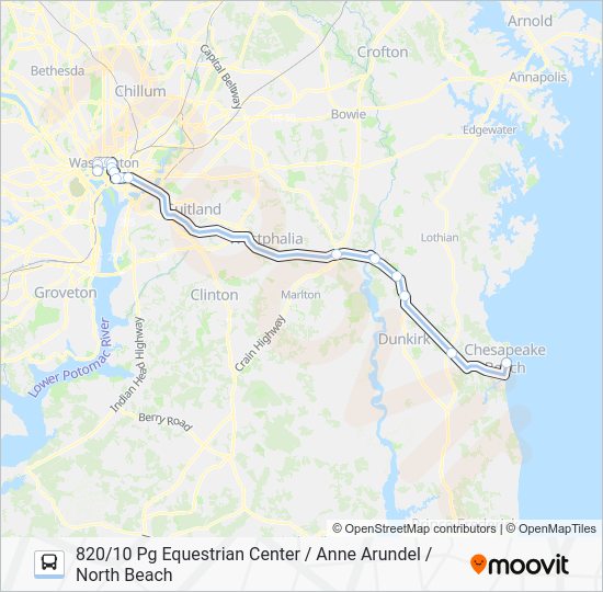 820 Route Schedules, Stops & Maps 820/10 Pg Equestrian Center / Anne