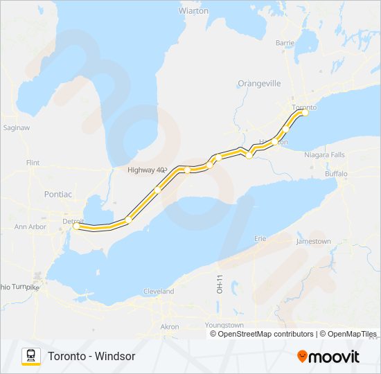 Via Rail Tracker Map Via Rail Route: Schedules, Stops & Maps - Toronto (Updated)